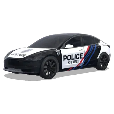 Полицейский Tesla подразделения K-9 – оклейка Tesla Model 3