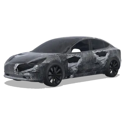 黑灰牛仔破洞（black and grey denim tears） – 特斯拉 Model 3 涂装