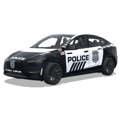 Чёрно-белая полиция – оклейка Tesla Model Y