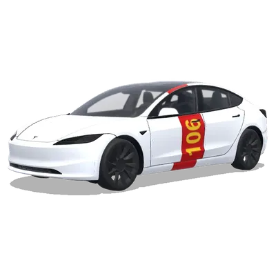 Red Stripe 106 – Tesla Model 3 wrap