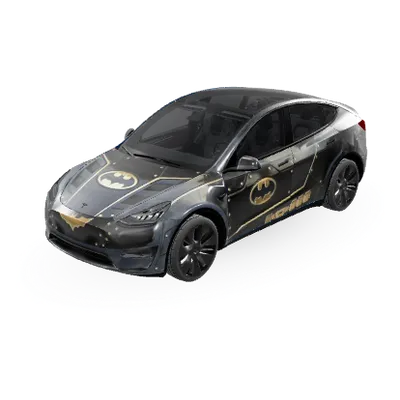 Goldener Batman (Gold Batman) – Tesla Model Y Wrap