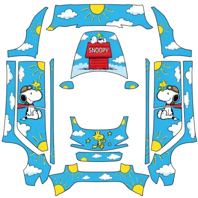 Snoopy Blau (Snoopy blue) – Tesla Model 3 Wrap