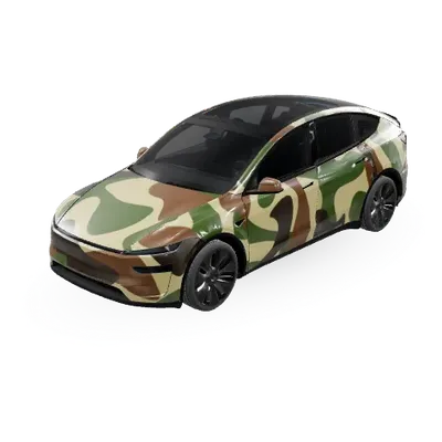 カモフラージュ ラップ (Camouflage wrap) – テスラ Model Y L ラッピング