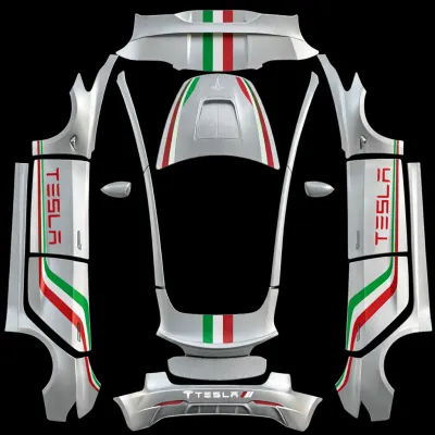 Argent Italie (tesla italy silver) – covering Tesla Model 3