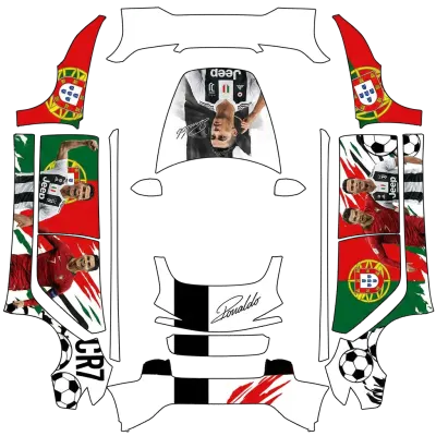 Роналду (Ronaldo) – оклейка Tesla Model 3