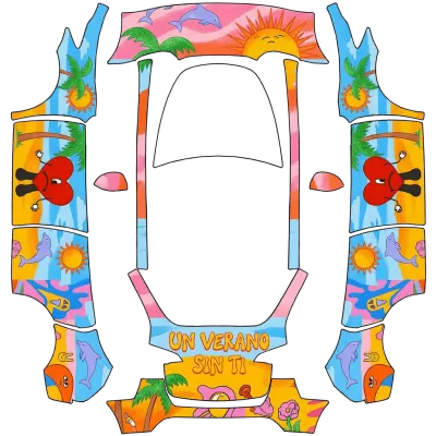 Bad Bunny UVST – Tesla Model Y Wrap