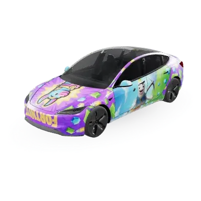 Fortnite Donkey (Fortnite dunnky) – Tesla Model 3 Wrap