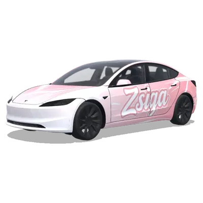 Zsiga White – Tesla Model 3 wrap