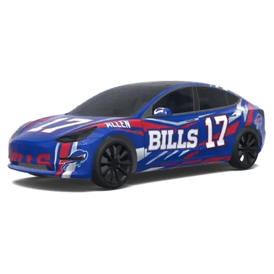 Josh Allen Buffalo Bills – covering Tesla Model 3