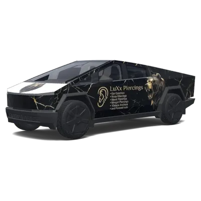 ブラックマーブルライオン – テスラ Cybertruck ラッピング