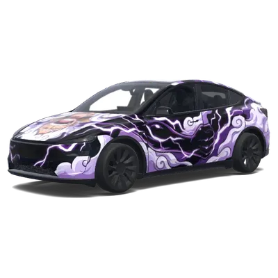 紫色閃電 5 號 – 特斯拉 Model Y 塗裝