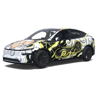 ゴールドフレームギア5 – テスラ Model Y ラッピング