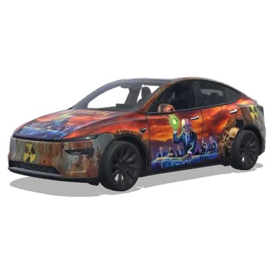 Megadeth Rust in Peace (Megadeth Rust in Peace album cover.) – Tesla Model Y Wrap