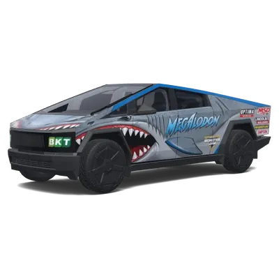 메갈로돈 상어 사이버트럭 – 테슬라 Cybertruck 랩핑