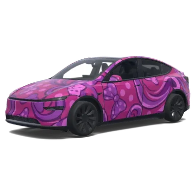 Minnie Mouse Stil Rosa – Tesla Model Y Wrap