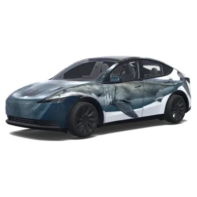 Weißer Hai Realistisch – Tesla Model Y Wrap