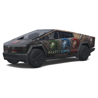 スパルタンテーマ – テスラ Cybertruck ラッピング