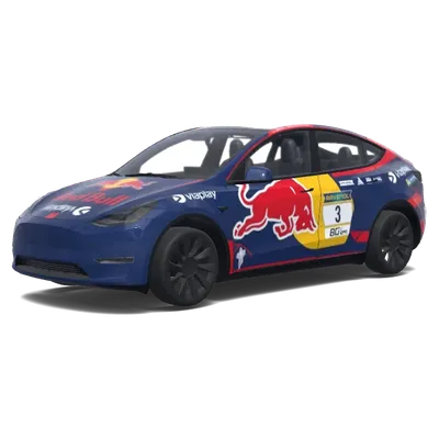 Viaplay Red Bull Model Y – Tesla Model Y wrap