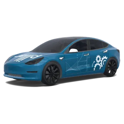 Blanco creativo construcción – wrap para Tesla Model 3