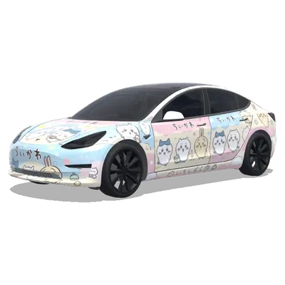 Please create a design for Chikawa.. – Tesla Model 3 wrap