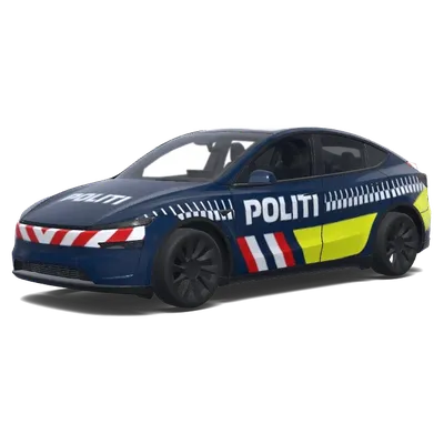 Dansk politi bil. – Tesla Model Y wrap