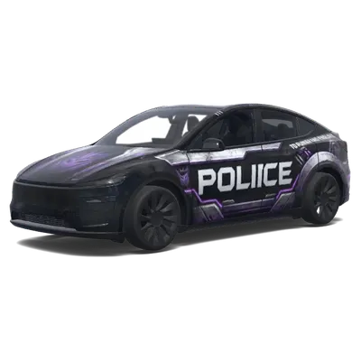 Purple Cyber Police – Tesla Model Y wrap