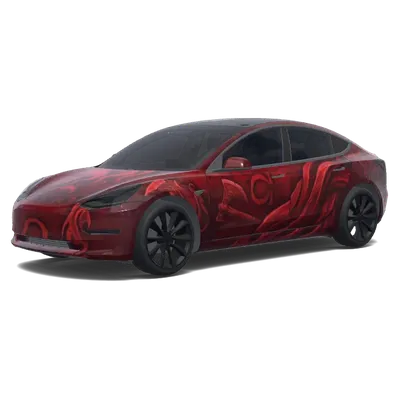 ゴッド・オブ・ウォー レッド – テスラ Model 3 ラッピング