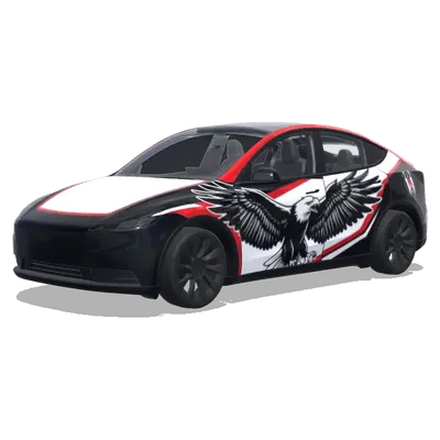 베식타스 독수리 로고 (Kaputta Beşiktaş logolu yanlarda kartal resimli.) – 테슬라 Model Y 랩핑