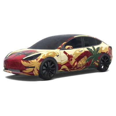 Bacardi (Bacardi.) – оклейка Tesla Model 3
