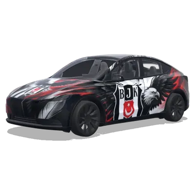 베식타스 독수리 로고 (Beşiktaş logolu kartal resimli.) – 테슬라 Model Y 랩핑