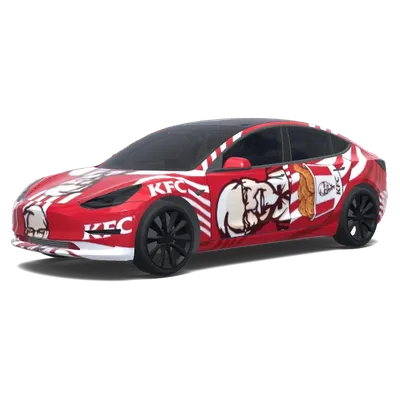 KFC 스타일 – 테슬라 Model 3 랩핑