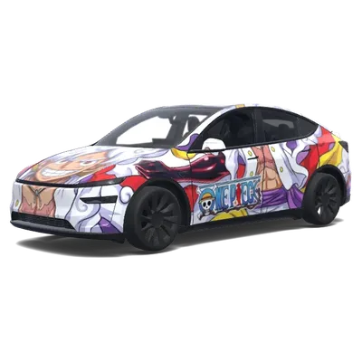 路飛五檔白色車身貼膜 – 特斯拉 Model Y 塗裝