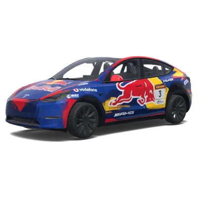 Red Bull Blue Vodafone Wrap – Tesla Model Y wrap