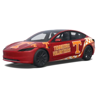 Tennessee Volunteers Rot (Tennessee Volunteers. Colors: red.) – Tesla Model 3 Wrap