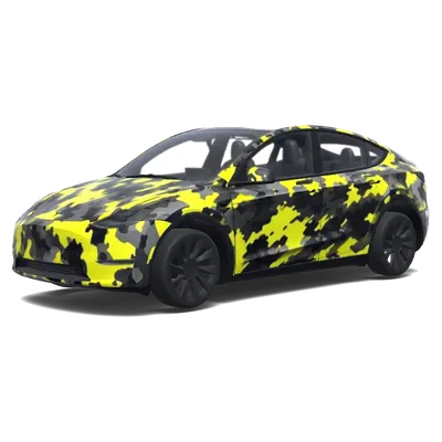 Elektrisches Tarnmuster – Tesla Model Y Wrap