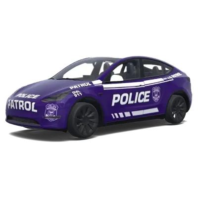 Purple Police Patrol – Tesla Model Y wrap