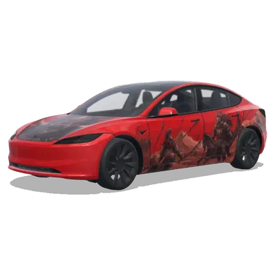 Radahn's Upside-Down Wrath – Tesla Model 3 wrap