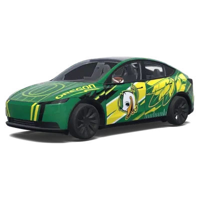 Oregon Ducks Football (Oregon ducks football.) – Tesla Model Y Wrap