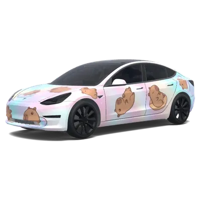 Опаловый голографический – оклейка Tesla Model 3