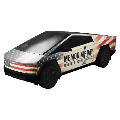 Трибьют Дня памяти (Memorial Day Tribute) – оклейка Tesla Cybertruck