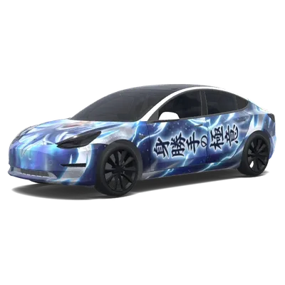 Ultra Instinkt Goku (ultra instinct Goku.) – Tesla Model 3 Wrap
