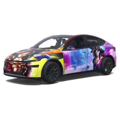 Dragonball Z Goku SS4 – Tesla Model Y Wrap