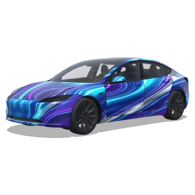 Electric Aurora Flow – Tesla Model 3 wrap