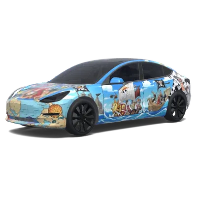 One Piece Design (I need a one piece inspired design.) – Tesla Model 3 Wrap