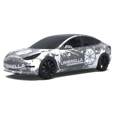 アンブレラ社 白 – テスラ Model 3 ラッピング