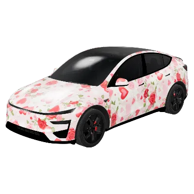 발렌타인 장미 정원 (Valentine's Rose Garden) – 테슬라 Model Y 랩핑