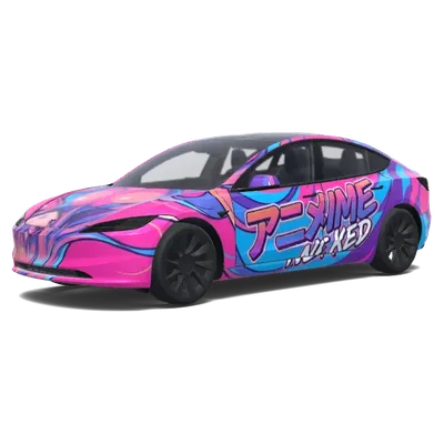 Anime Stil (Big anime booby neked.) – Tesla Model 3 Wrap