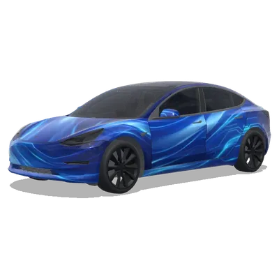 Blauer Tesla (blue tesla.) – Tesla Model 3 Wrap