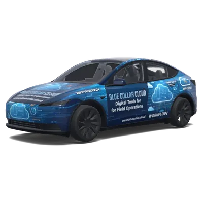藍領雲品牌風格 – 特斯拉 Model Y 塗裝