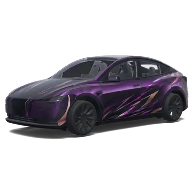 Flache Grafik Extrakt – Tesla Model Y Wrap